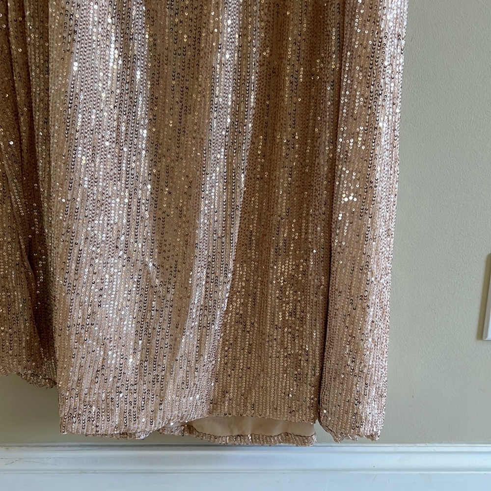 Giffniseti Formal Gown Size XL Gold Sequin New with Tags - Picture 4 of 12